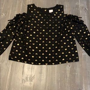 Black and gold Lauren Conrad blouse